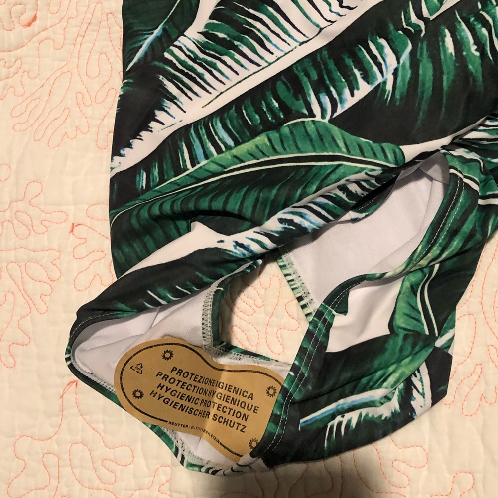 Palm Print Bathing Suit - Picture 4 of 6